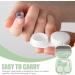 Minkissy Heart Pattern Contact Lens Container - Mini Makeup Lens Box Holder with Mirrors for Travel - Green - Buy Online on GoSupps.com