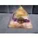 Handmade Orgonite Pyramid for Positive Energy and Balance - Amethyst Clear Quartz Rose Quartz - Buy Online on GoSupps.com