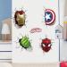 Superhero Spiderman Hulk Shield 3D Wall Stickers - Bedroom & Living Room Wall Decor - Buy Online on GoSupps.com