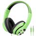 AUSDOM Lightweight Over-Ear Wired HiFi Stereo Headphones with Built-in Mic Comfortable Leather Earphones Noise Isolating Adjustable Deep Bass for iPhone iPod iPad Macbook MP3 Smartphones Laptop- Green