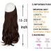 Halo Hair Extensions 20 inch Curly Wavy Hidden Crown - Medium Brown - Buy Online on GoSupps.com