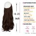 Hidden Halo Hair Extensions | Invisible Crown 18 Curly Medium Brown | Synthetic | Easy to Wear - Buy Online on GoSupps.com