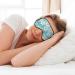 Buy White Daisy Light Blue Sleep Mask | Adjustable Breathable & Fashionable Eye Mask for Comfortable Sleep International Shipping Available - Buy Online on GoSupps.com