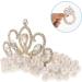 TOVINANNA Crown Pearl Hair Tie Beaded Fashion Elastic Hair Scrunchies Fancy Ponytail Holder Princess Hair Accessories for Women Girls - Buy Online on GoSupps.com