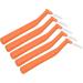 Portable L-Shaped Interdental Brushes - Effective Cleaning for Plaque Removal & Braces - 5 Pieces in Orange - Buy Online on GoSupps.com
