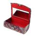 Oshhni Holder Box Retro with Mirror Chinese Costume Design Embroidered Lipstick Case - Camouflage
