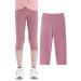 Seaur girls sport leggings 3/4 yoga pants with bag monochrome tight jogging pants running pants sports pants trainning pants 110-152 122-128 pink red