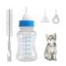 Maval bottle pet rearing bottle 150ml durable silicone water milk bottle silicone baby bottle newborn pet small dog puppies cat milk bottle milk feeder with nipple brush set