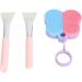 Qukaim Silicone Face Scrubber Facial Mask Brush Silicone Face Scrubber Set with Facial Mask Brush Blue Pink Skincare Tools Hanging Ring. - Buy Online on GoSupps.com