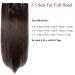Clip In Hair Extensions - Remy Human Hair Double Thick Dark Brown #2 (16 40cm 40g) - Real Hairpiece for Effortless Volume - Buy Online on GoSupps.com