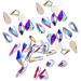dijiusidy 50 Pieces Glass Crystal Set Eye-catching Personalized Nail Art Rhinestones DIY Handcraft Manicure Accessories for Card Making White AB - Buy Online on GoSupps.com