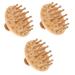 Gatuida 3 piece of beech massage comb combing hairbrush electrical washer multifunctional scalp nurture wood wide tooth ridge shower brush portable massage comb wood