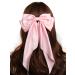 Shop Large Monochrome Hair Loops for Women - Satin Ribbon Clips in Navy & Pink | Stylish Hair Accessories (2 Pack) - Buy Online on GoSupps.com