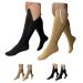 HealthyNees Compression Socks with Zipper 15-20 mmHg 2 Pack Closed Toe M 2 Pairs Mix