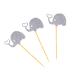 Garneck 3pcs Elephant Cupcake Toppers Cupcake Picks Cocktail Picks Appetizers Picks Food Gold Glitter Toppers Topper Heart Glitter Fruit Glitter Cupcake Toppers Earth Tones Insert Card Silver medium