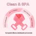 Silicone Back Scrubber for Shower and Bath - Exfoliating Skin Body Scrubber with Soft Brush Bristles and Massage Dots - Pink - Buy Online on GoSupps.com