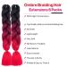 Shangxiu Ombre Red Braids Extensions | 24 Inch Kanecalon Hair - 6 PCs for Women - Buy Online on GoSupps.com