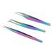 Professional Stainless Steel Eyelash Tweezers Set - 3-Part Kit for Precise Lash Application & Hair Transplant Tools with Box - Buy Online on GoSupps.com