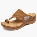 Sandals women embroidery comfortable wedges sandals fashion sexy casual slipper summer beach daily sandals outdoor travel sandals clogs mules green 37 (brown 36 EU) bruin 36 EU
