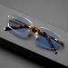 GHARAZ Diamond Cut Edge Reading Glasses for Men & Women - Rimless Crystal Readers in Blue (Size: 2.0+) - Buy Online on GoSupps.com