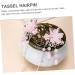 SHOWERORO Children's Headgear Chinese Tassel Hair Clips Tassel Hairpin Chinese Tassel Flower Barrettes Flower Hair Clip Tassel Flower Hairpin Cosplay Tassel Hair Clip Tassel Barrette - Buy Online on GoSupps.com