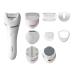 Philips Beauty Set Series 9000 all-in-one epilator for body face and feet wireless wet and drying devices for hair removal and skin care with 12 accessories model BRE740/90 BREE
