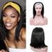 Straight Hair Headband Wigs for Black Women | 14 Inch Real Human Hair 150% Density No Lace Front Natural Color - Buy Online on GoSupps.com