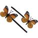 Topkids Accessories Beautiful Bejewelled Womens Hair Grips for Events Prom Bride or Flower Girl Womens Hair Clip Bobby Pins Kirby Grip Accessory Fabric Butterfly Orange - Buy Online on GoSupps.com