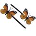 Topkids Accessories Beautiful Bejewelled Womens Hair Grips for Events Prom Bride or Flower Girl Womens Hair Clip Bobby Pins Kirby Grip Accessory Fabric Butterfly Orange