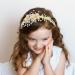 IYOU Princess Wedding Headbands Yellow Flower Hair Bands Pearl Birthday Party Communion Hair Accessories for Girls