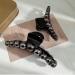 Black Pearl Hair Claw Clip: Elegant Acrylic Hairpin for Women - Large Size Ornamental Banana Barrette with Geometric Rhinestones - 1Pcs - Buy Online on GoSupps.com