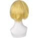 MapofBeauty Cosplay Men's Short Straight Wig - Blonde Flax Yellow - Buy Online on GoSupps.com