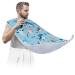 Funny Sharks Beard Bib Apron Beard Bib Hair Catcher for Men Shaving and Trimming Non-Stick Waterproof Beard Cape Grooming Cloth with 2 Suction Cups Gifts for Men