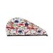 Hair Towel Wrap Hair Drying Towel with Button Towel Turban Head Towel to Dry Hair Quickly (Colorful Mushrooms (2))