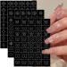 Dornail 6 Sheets Airbrush Stencils Nail Stickers - Butterfly Flower Moon Star Heart Cross French Nail Decals for DIY Nail Designs - Buy Online on GoSupps.com