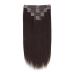 Hair Extensions Clip in Hair Extensions Human Hair Dark Brown Human Hair Clip in Hair Extensions Real Human Hair Double Lace Weft Brazilian Virgin Human Hair Extensions (#2) Natural Human Hair(20inch 20inches 240g