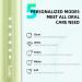 7AM2M Sonic Electric Toothbrush - 6 Brush Heads, 5 Modes, Smart Timer - Roman Column Handle (Light Green) - Buy Online on GoSupps.com