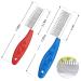 2PCS Pet Hair Buster Comb for Dogs, Cats, Rabbits, Hamsters - Stainless Steel Detangling Brush with Long and Short Teeth - Red and Blue - Buy Online on GoSupps.com