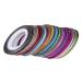 Mikinona 52 Rolls Decorative Duct Tape Nail Stickers Nail Tape Nail Art Striping Tape Lines Kit Nail Art Tape and Stickers DIY Press on Nail Tape Adhesive Tape Shining Nail Line Flash Suite