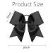 Oaoleer 8 Inch Large Cheer Bow Ponytail Holder Handmade Black Hair Accessory for Cheerleading, Teens, and College Women - Pack of 1 - Buy Online on GoSupps.com