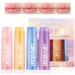 4 Pcs Shimmer Tinted Lip Balm Set Hydrating Color changing Lipstick Moisturizing Tinted Lip Gloss Long Lasting Nutritious Balm Gift Set