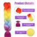 Aomig Ombre Synthetic Hair Extensions - 24 Strands for Braiding - Colorful Fake Hair for Box Braids (Purple/Blue/Yellow/Orange) - Buy Online on GoSupps.com