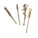 Healeved 4pcs Mini Powder Scoop Golden Medicine Spoons Shovel Earwax Removal Tools Retro Small Scoops Micro Scoops DIY Jewelry Pendant Charms