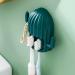 Haiaxx Wall-Mounted Cactus Toothbrush Holder - Multifunctional Bathroom Organizer & Hook for Razors | Stylish White Design - Buy Online on GoSupps.com