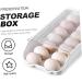Mikikit 1pc Egg Box Portable Drawers Refrigerator Egg Bin Refrigerator Fresh Container Plastic Eggs Rolling Transparent 33.5X17.5X7.5CM - Buy Online on GoSupps.com