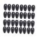 Housoutil 50 Pair Ear Shield Protector Ear Caps for Shower Ear Covers for Shower Ear Covers for Hair Dryer Waterproof Ear Cover Ear Protectors Hair Salon Ear Caps Ear Buds Tool Dedicated 7.5x4cm Black