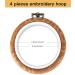 Caydo 4 Pieces 3.2 Inch Imitated Wood Embroidery Hoops for Art Craft and Sewing - Buy Online on GoSupps.com