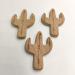 10pcs Cartoon Cactus Wood Pendant - Handmade Beech Wooden DIY Necklace Charm - Buy Online on GoSupps.com