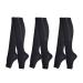 LEOSTEP Zipper Compression Socks Toeless, Long Open Toe Pressure Knee High Stocking Support for Legs and Muscle Black Small/Medium