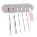2Sets Stainless Steel Ear Wax Removal Tools Kit Hygiene Care Spiral Spring Curette Earpick Cleaning Spoons with Brush